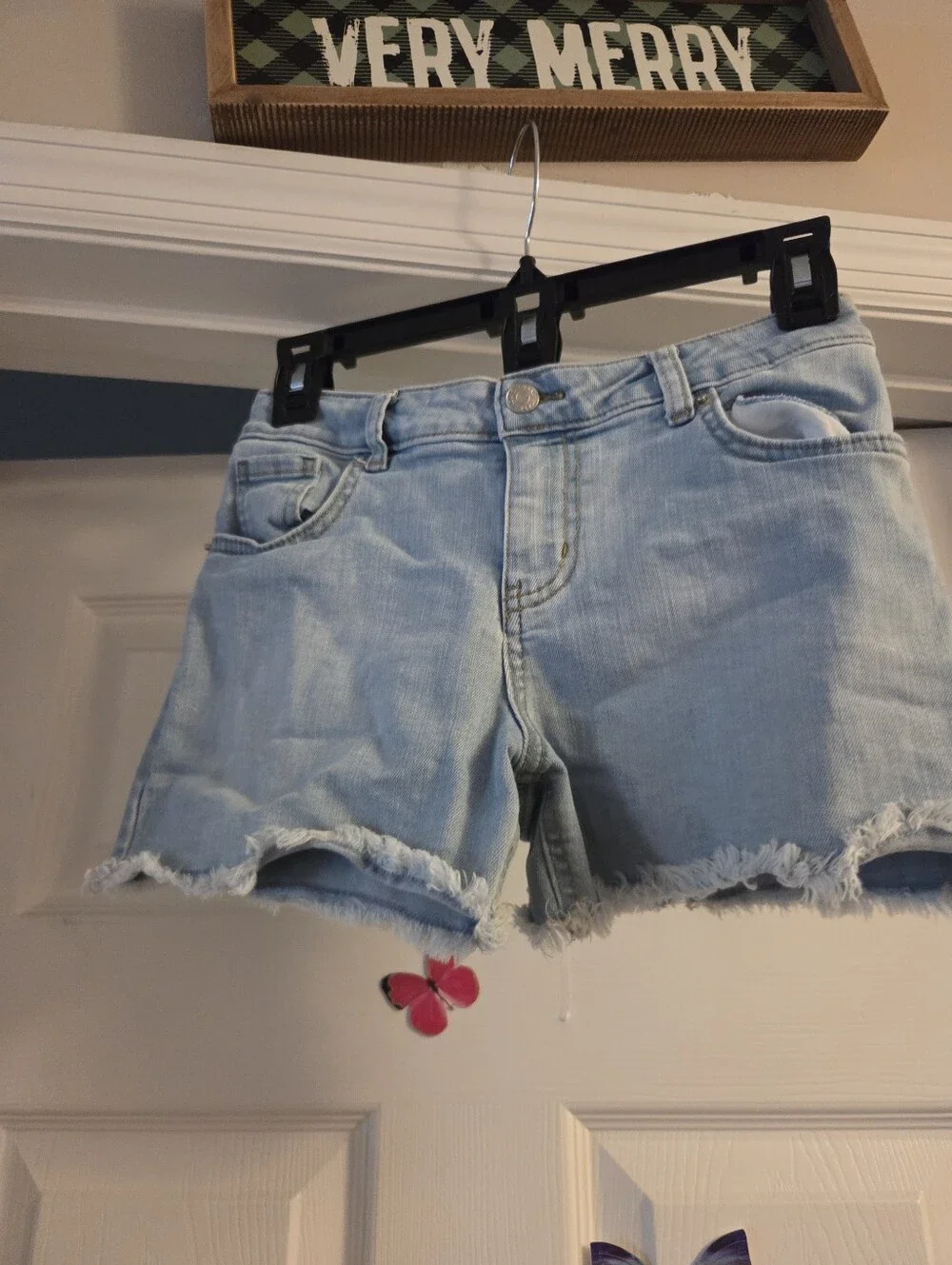Cat & jack kids light blue denim shorts large L 10/12 girls size